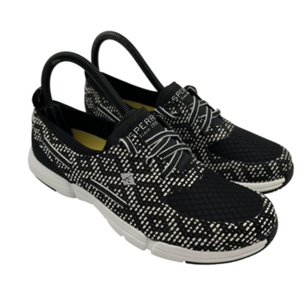 Sperry Shoes Womens Size 8 Port Boat STS95484 Black‎ White Comfort Lightweight